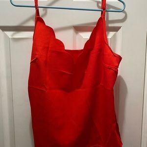Red dressy tank size m